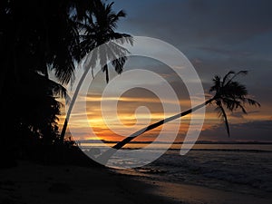 Mentawai island beautiful sunset contrast photo