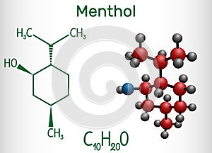 Menthol molecule, is found in peppermint and spearmint. It gives a cooling sensation, relieves minor pain and irritation.