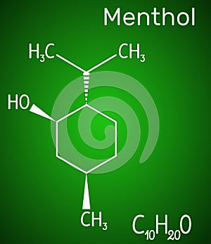 Menthol molecule, is found in peppermint and spearmint. It gives a cooling sensation, relieves minor pain and irritation.