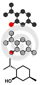 Menthol molecule. Present in peppermint, corn mints, etc