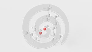menthyl isovalerate molecule 3d, molecular structure, ball and stick model, structural chemical formula validolum
