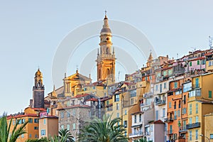 Menton city in the daytime