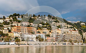 Menton city in February, French Riviera