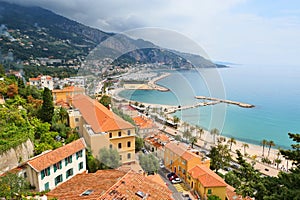 Menton, town in French Riviera Cote d`Azur