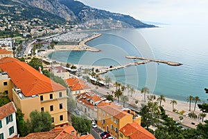 Menton, town in French Riviera Cote d`Azur