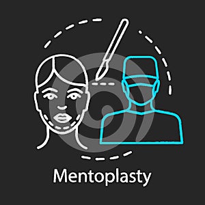 Mentoplasty chalk icon photo