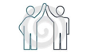 Mentor protege relationship icon vector illustration.