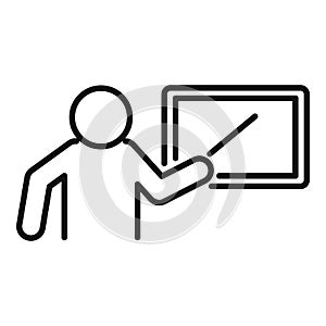Mentor success icon outline vector. Training career