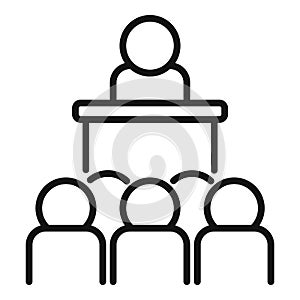Mentor work icon outline vector. Training career
