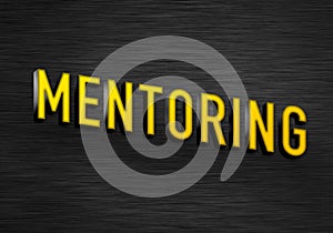 Mentoring - black chalkboard background concept