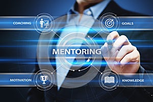 Mentoring Business Motivation Coaching Success Career concept photo