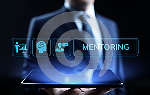 Mentoring Coaching Training Personal development and education concept.