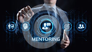 Mentoring Coaching Training Personal development and education concept.