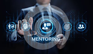 Mentoring Coaching Training Personal development and education concept.