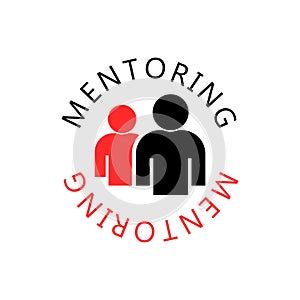 Mentoring flat icon isolated on white background