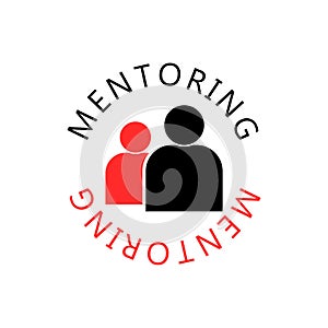 Mentoring flat icon isolated on white background