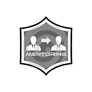 Mentoring simple concept icon isolated on white background. Shield concept
