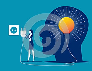 Mentoring to help in mind confusion. Solution and clear head about future vector illustration