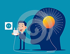 Mentoring to help in mind confusion. Solution and clear head about future vector illustration