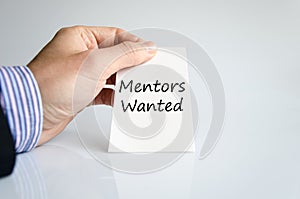 Mentors wanted text concept