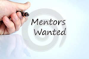 Mentors wanted text concept photo