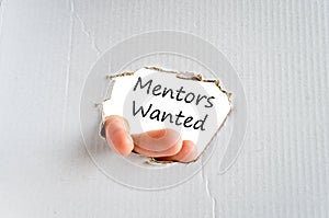 Mentors wanted text concept