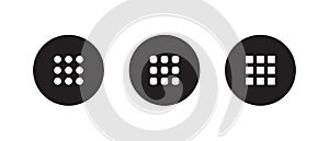 Menu Apps Button Icon Vector. Thumbnails Grid Symbol Illustration