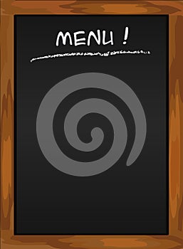 Menu blacboard black