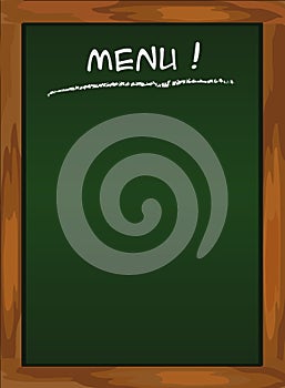 Menu blacboard green
