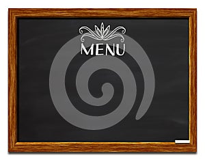 Menu on blackboard