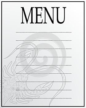 Menu blank