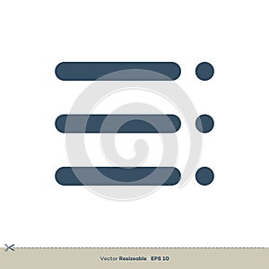 Menu Button Icon Vector Logo Template. Vector EPS 10