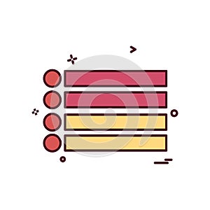 Menu buttons icon design vector