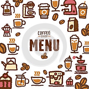 Menu for cafe and coffee shop