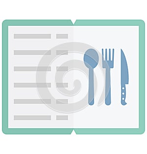 Menu Color Vector Icon which can easily modify or edit