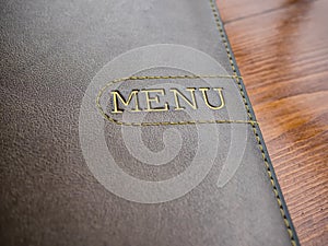 Menu cover