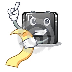 With menu D button installed in game character