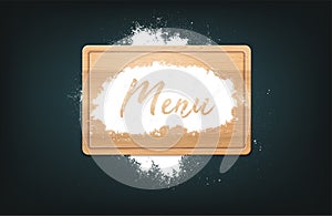 Menu Hanwritten In Flour