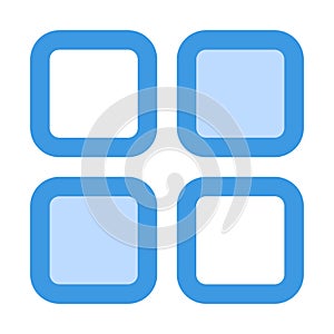 Menu icon in blue style for any projects 1