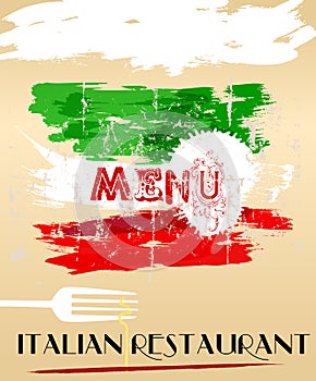 Menu for italian restaurant, photo