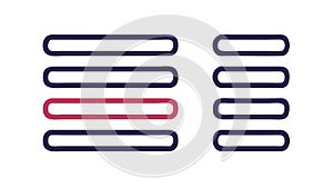 Menu List Hamburger Icon Interface Element, vector design Generative AI