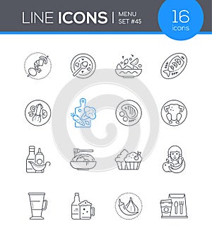 Menu - modern line design style icon set
