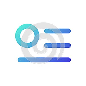 Menu notification pixel perfect gradient linear ui icon