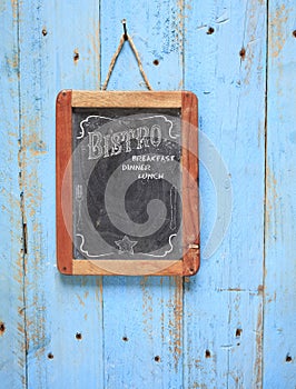 Menu on old blackboard