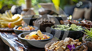 A menu of organic locallysourced snacks and beverages offering nourishment and refreshment to guests during their spa photo