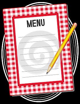 Menu with Pencil