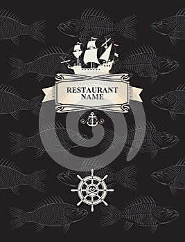 Menu with a pirate sail