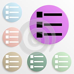 menu sign badge color set. Simple glyph, flat vector of web icons for ui and ux, website or mobile application