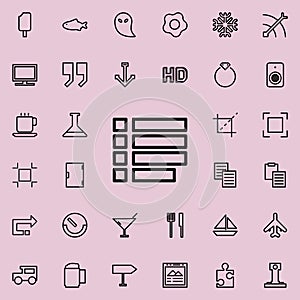 menu sign outline icon. Detailed set of minimalistic line icons. Premium graphic design. One of the collection icons for websites,