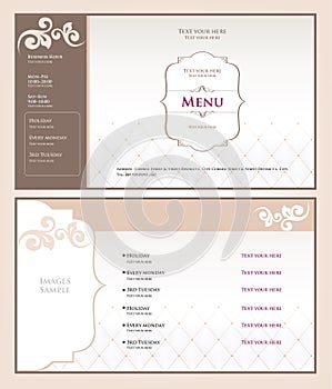 Menu spa and salon